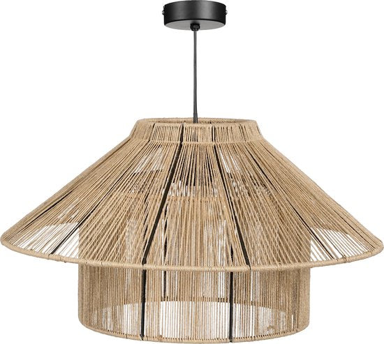 Mica Decorations Elsa Lampe suspendue - H28 x Ø50 cm - Jute - Marron clair