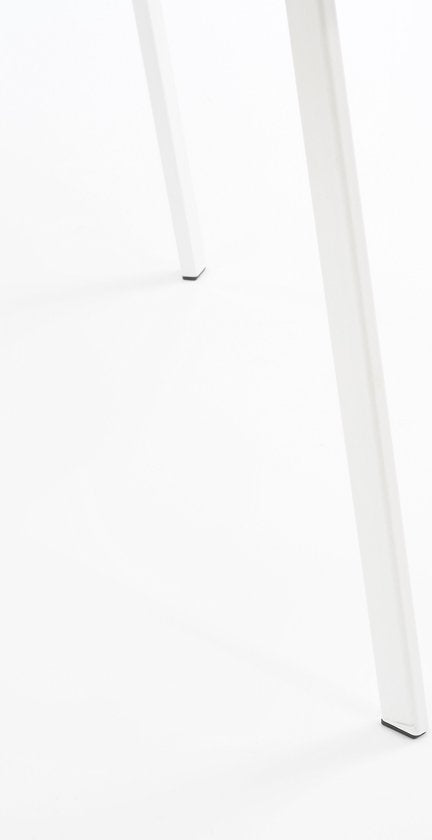 Table d'appoint d'extérieur - Mica Decorations - H38 x Ø58 cm - Métal - Blanc