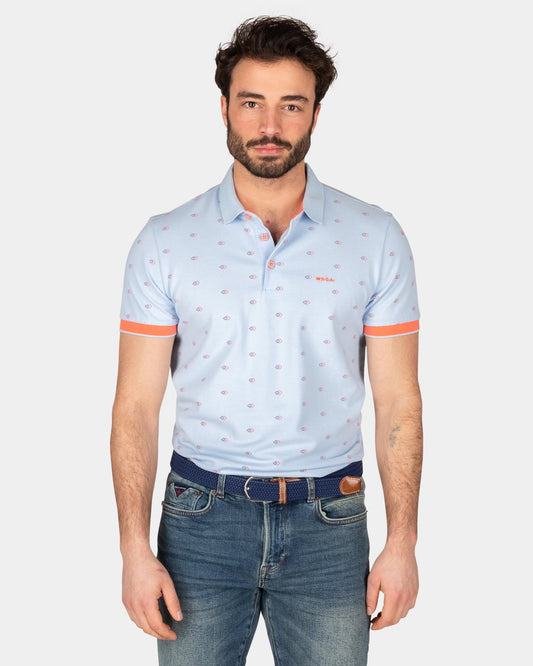 Polo NZA 100% coton - Bleu rythmé - Taille L