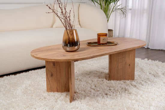 Table basse en bois « Sand » - 60 x 119 x 40 cm - Pin de l'Atlantique