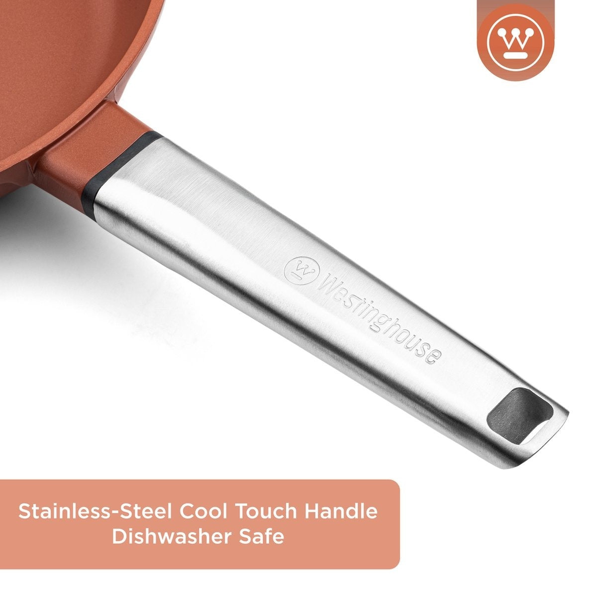 Westinghouse Performance Series Poêle à griller - Adaptée au four - 28 cm - Orange