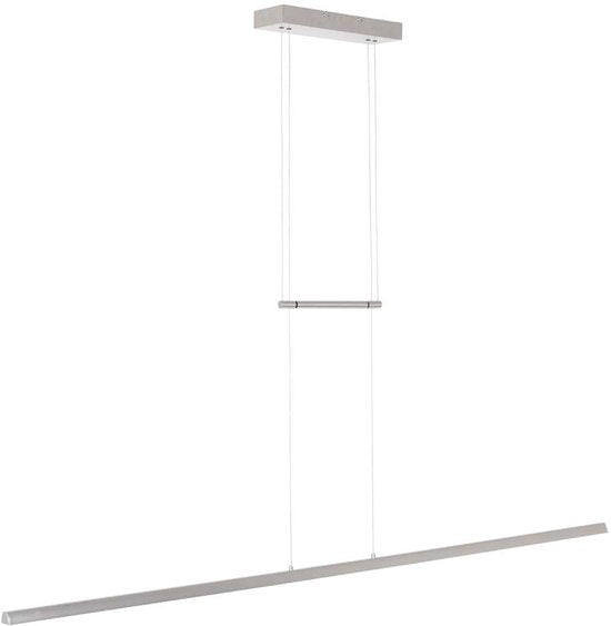 Suspension Profilo 3318ST de Steinhauer, en acier, largeur 150 cm, hauteur réglable de 110 à 170 cm, 2 100 lumens, design moderne pour une utilisation en intérieur