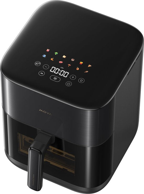 MOVA Tech AeroChef FD10 Pro 6 l, modèle autonome, 1 800 W, friteuse à air chaud, noir