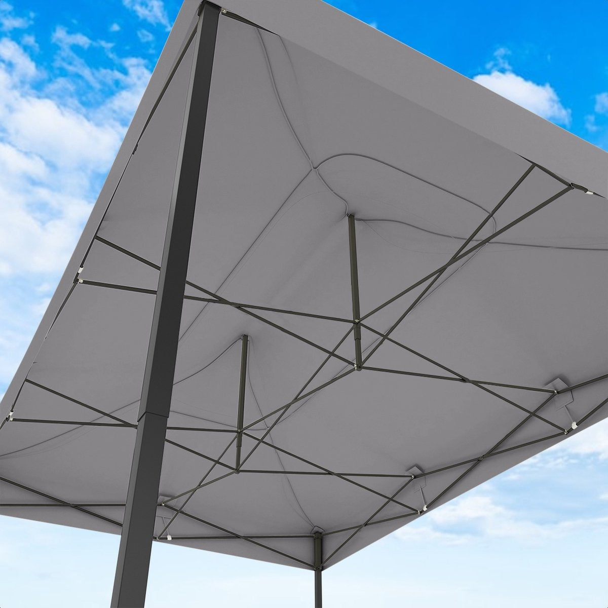 Tonnelle de jardin - LifeGoods - 3x4.5 m - Avec sac de transport à roulettes - Gris foncé