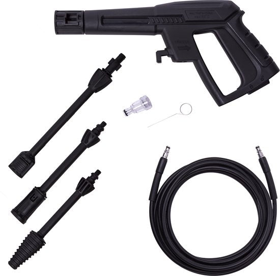 VONROC V14C-1 nettoyeur haute pression - 1400W - 110 bar - 390 l/h - Compact - tuyau de 5m, buses et accessoires inclus