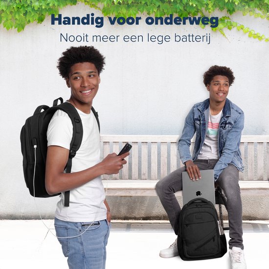 TRVLMORE Sac à dos avec durée de vie - Sac à dos avec compartiment pour ordinateur portable de 15,6 pouces - Cartable - Résistant aux éclaboussures - Hommes et femmes - Garçons et filles - 28L - Noir