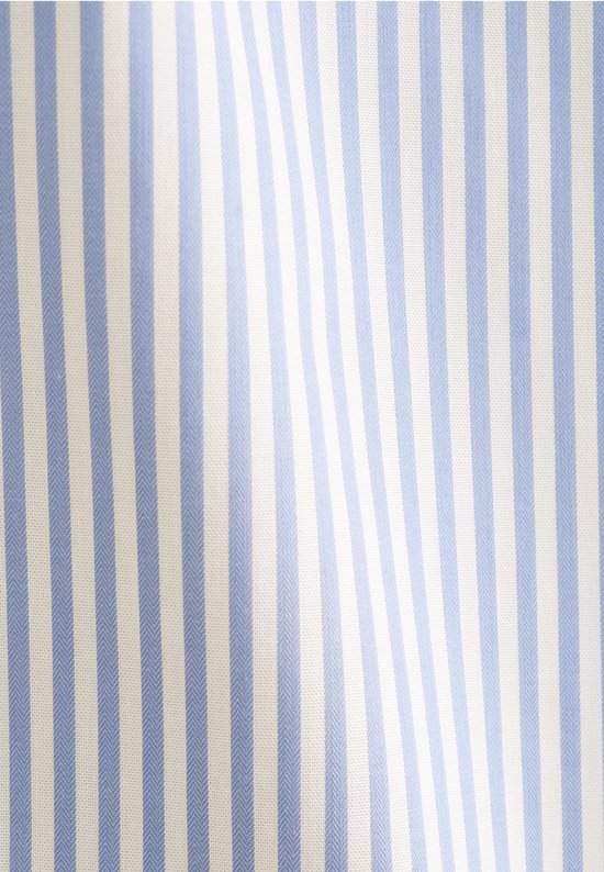 Chemise Seidensticker coupe ajustée - longueur de manche 7 - popeline - rayures bleues - sans repassage - tour de col : 41