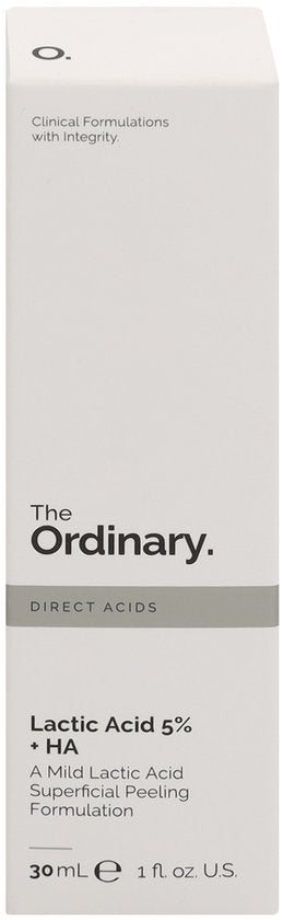 The Ordinary Acide lactique 5 % + HA 2 % - Sérum exfoliant pour le visage destiné aux peaux sensibles
