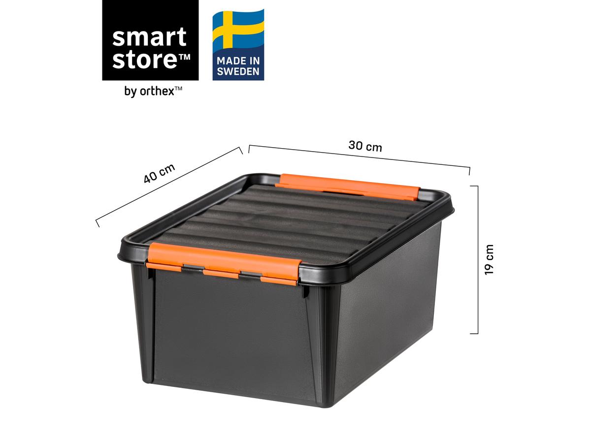 Boîte de rangement Orthex SmartStore Pro 15 - Empilable - 14 litres - Noir