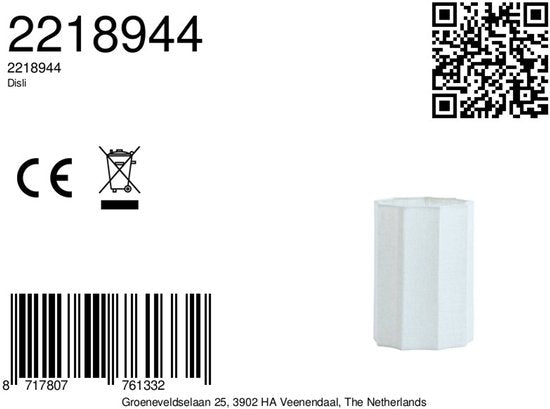 Light & Living Abat-jour cylindrique Disli - Blanc - Ø 18 cm - Moderne