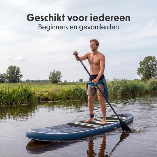 LifeGoods PaddlePro SUP Board - avec siège - Planche à pagaie gonflable - Ensemble complet - Max. 150KG - 320x81cm - Tropical Blue