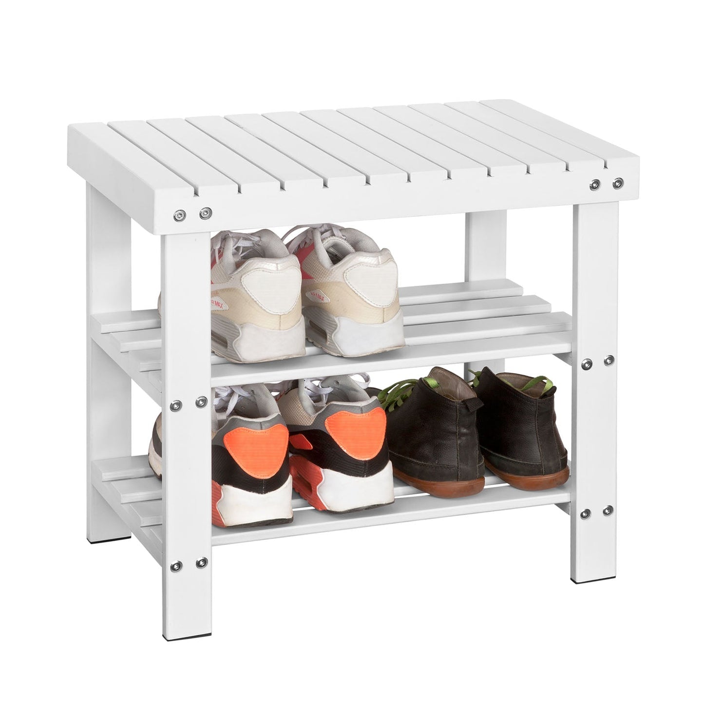 SoBuy - Rangement pour chaussures avec banc - Blanc - 50x29x45 cm