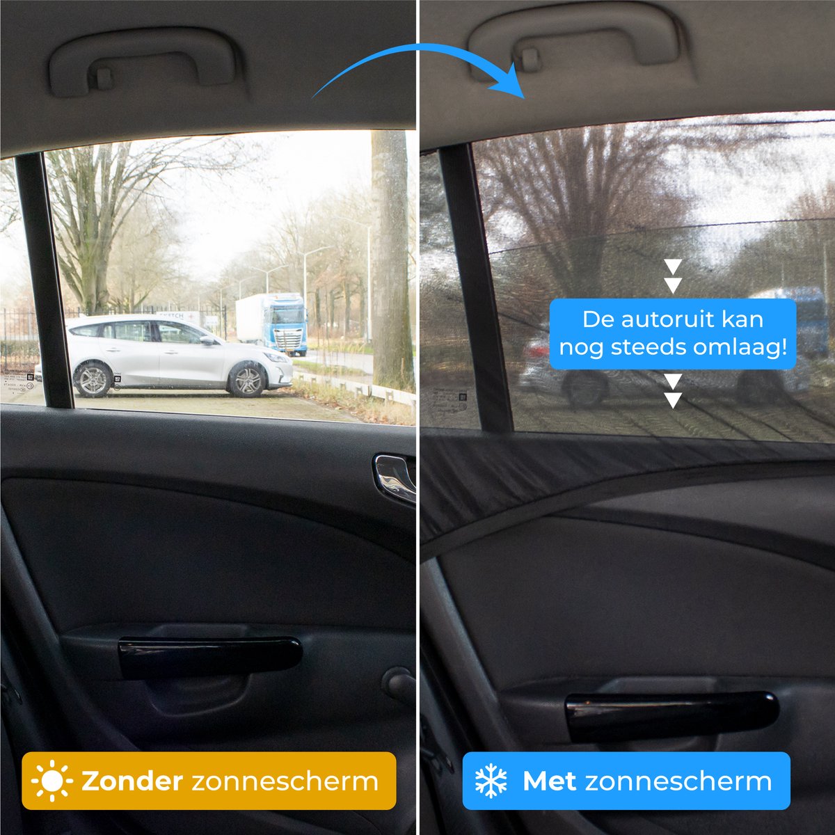 Nuvance - Pare-soleil Car Baby - Protection solaire - Vitre latérale - 2 pièces - Protection UV