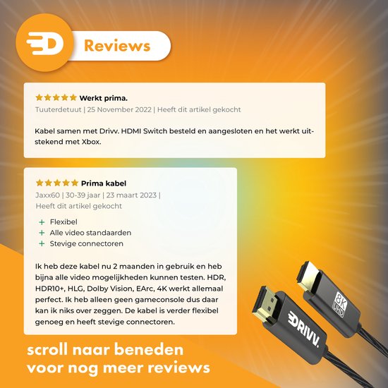 Câble HDMI 2.1 - Ultra HD High Speed - HDMI vers HDMI - Convient à Xbox Series X & PS5 - 2 mètres - Nylon - Gris