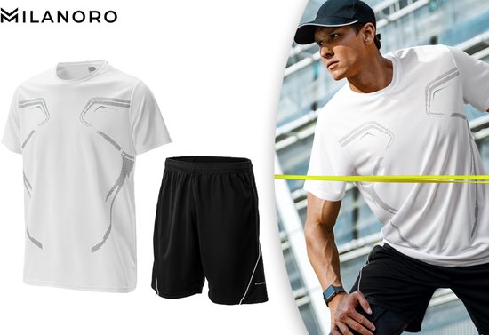 Milanoro - Kit de sport élégant pour homme - Vert - 3XL