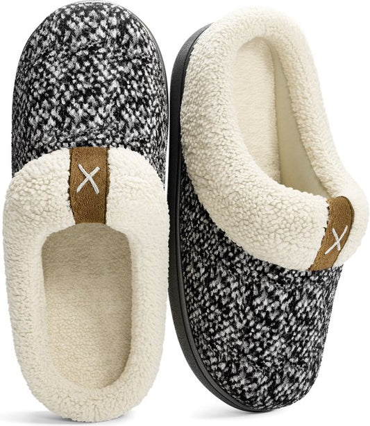 Chaussons Ladies - Chaussons - Taille 38/39 - Noir/Gris - Antidérapant - Comfeet