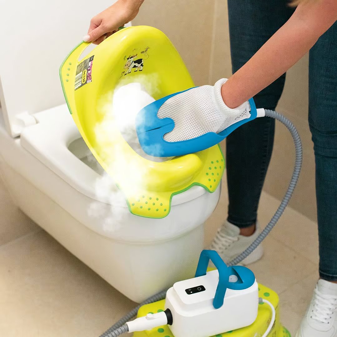 Nettoyeur vapeur à main Livington - Conception ergonomique - Format compact - Nettoyage sans produits chimiques
