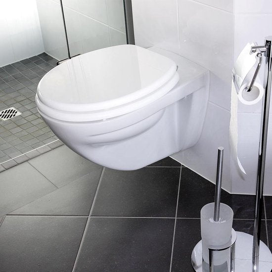 Abattant Casaria avec mécanisme de fermeture du couvercle Abattant MDF blanc