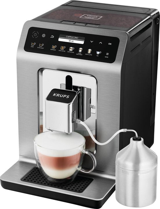 Krups Evidence+ EA894T - Machine à expresso entièrement automatique - Design haut de gamme - 19 réglages - Personnalisation - Pour expresso et cappuccino