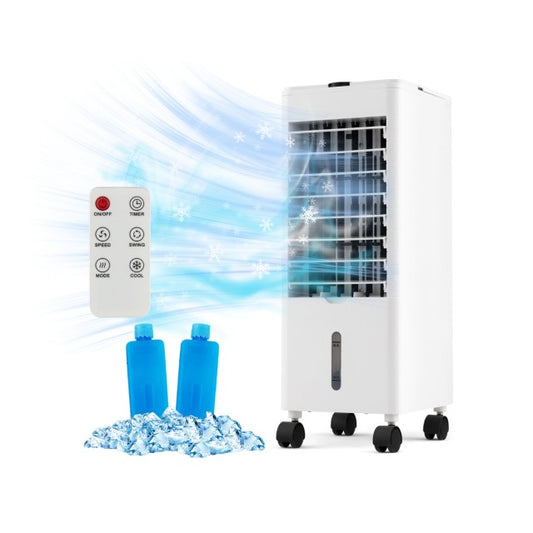 Climatiseur 3-en-1 Coast avec ventilateur et humidificateur - Minuterie - Blanc - 59 x 22 x 25,5 cm