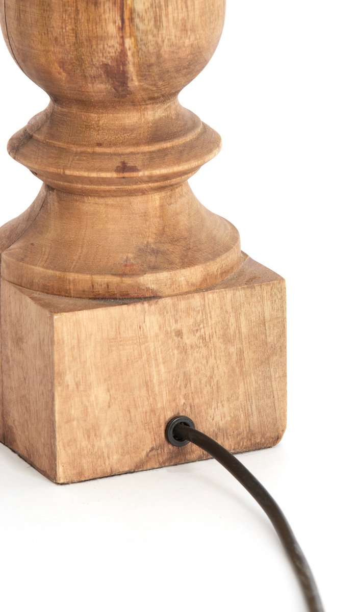 Light & Living Pied de lampe CUMANI - Bois Weather Barn - Marron - 10 x 10 x 38 cm