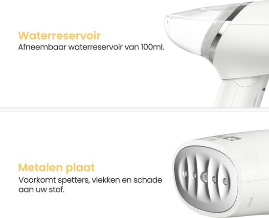 Défroisseur à vêtements Goliving - Défroisseur à main pour vêtements/textiles/tissu - Fer à vapeur - Nettoyeur vapeur à main - Défroisseur à main - Pliable - Pochette de voyage incluse - Vert