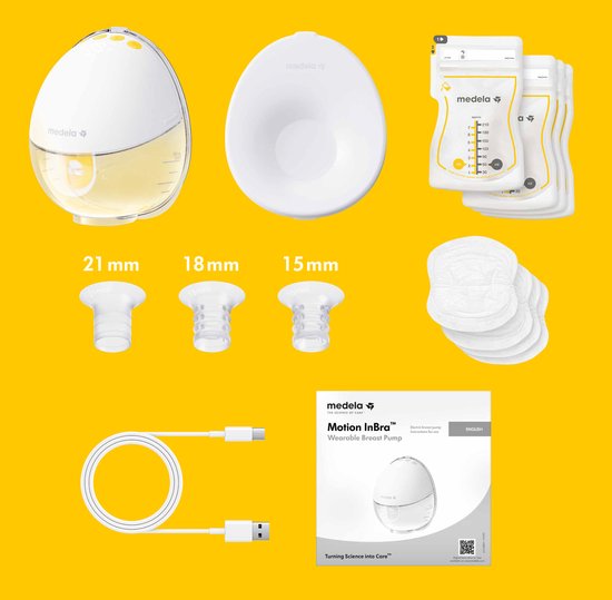 Medela Motion InBra™ - Tire-lait électrique simple – Portable et discret - Efficace et confortable - Inserts inclus