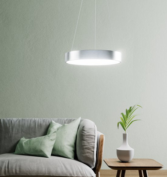 Ledvance - Lampe suspendue avec fonction Biorythme - 450 mm - Aluminium - Dimmable - 2200-5000 K - 500 lm - Silver