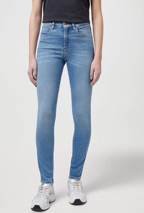 WRANGLER HIGH SKINNY BLUE LOVE SKINNY JEANS-LADIES