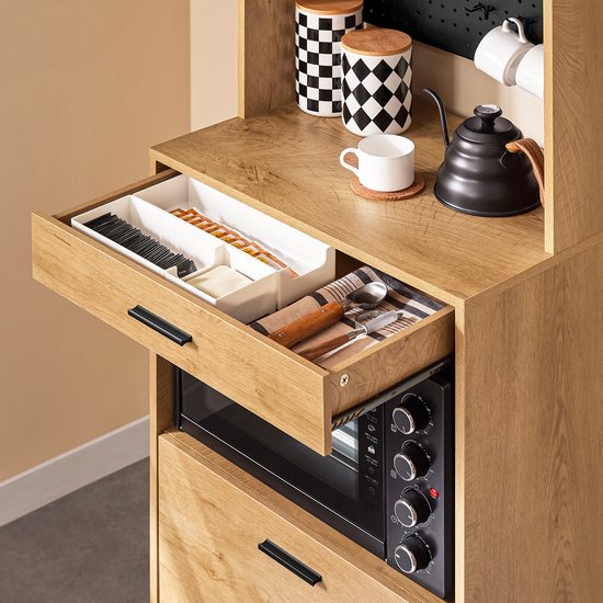 SoBuy FSB98-N Buffet de cuisine - Buffet en bois avec 2 portes et tiroirs