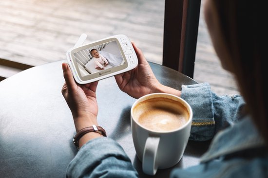 Motorola Nursery Baby Monitor avec caméra - Baby Monitor VM85 Connect - Caméra bébé avec écran couleur - Contrôle avec Motorola Nursery App - Fonction Talk-back et veilleuse incluses