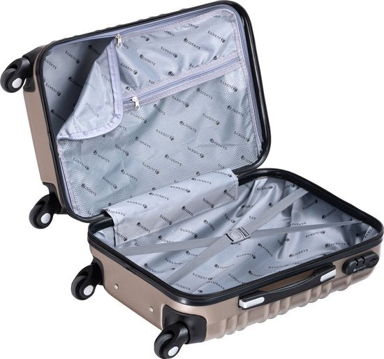 Trolley Travel Case Set / Valise Rome - 4 pièces - Champagne - ABS
