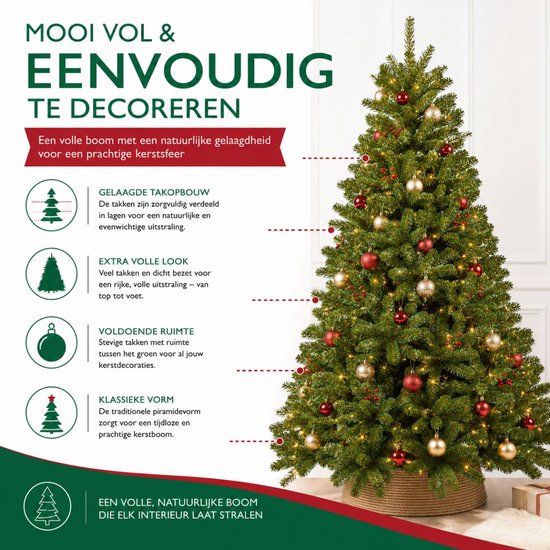 Sapin de Noël Triumph Tree Tuscan - Sapin artificiel d'aspect naturel avec codes couleur - Décoration de Noël d'intérieur sans entretien - Structure à emboîter - 120 x 81 cm - Vert