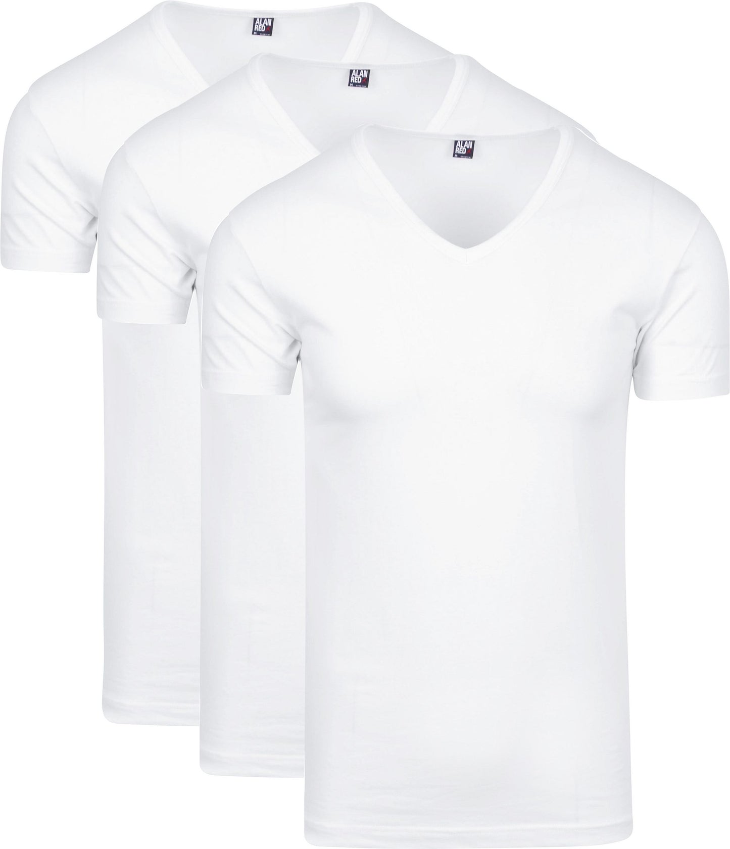 Alan Red Oklahoma T-shirt Stretch - Col en V - Blanc - Taille XXL - 93% coton -.