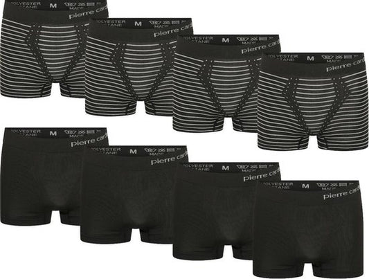 Pierre Cardin - Caleçons 8-pack sans couture pour hommes - Noir - Taille M