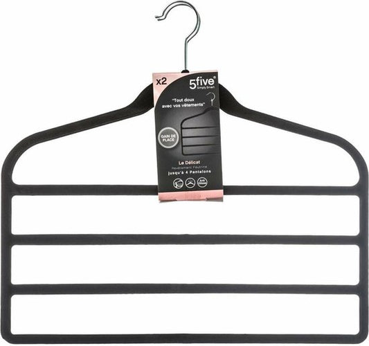 Cintre à pantalons - Lot de 2 - pouvant accueillir 4 pantalons