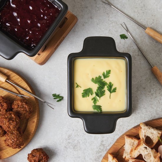 Boska Tapas Fondue set Nero - Set à fondue - pour 175 grammes de fromage - 300 ml