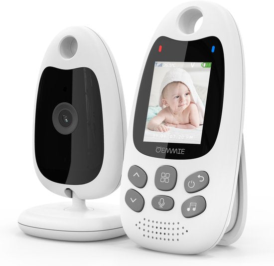 Oemmie Baby Monitor - Baby Monitor avec caméra - Baby Monitor - Baby Camera - Video & Audio - Night Vision - White