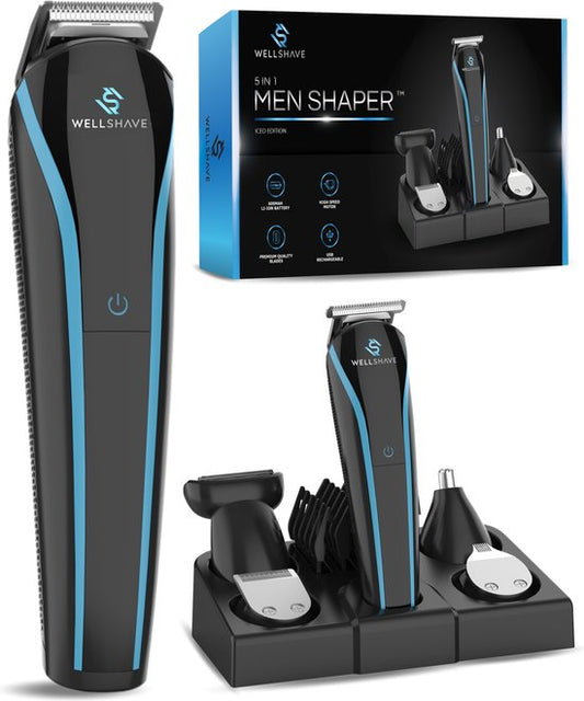 Wellshave 5 in 1 Beard Trimmer Men V2 - Tondeuse barbe et corps - Body trimmer men - Bodygroomer men