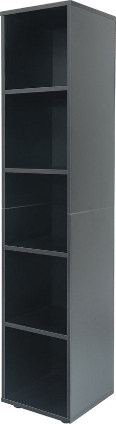 Armoire à colonnes 5 compartiments ouverts - armoire de rangement pour salle de bains, chambre, entrée