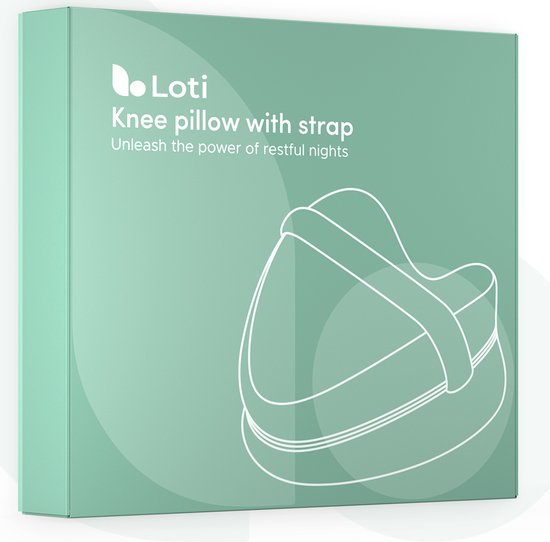 Loti Coussin de genoux pour le lit - Coussin orthopédique de genoux avec sangle - Coussin ergonomique pour les jambes - Correction de la posture - Oreiller pour le sommeil latéral - Mousse à mémoire de forme - Dormeur latéral - Oreiller pour les jambes -