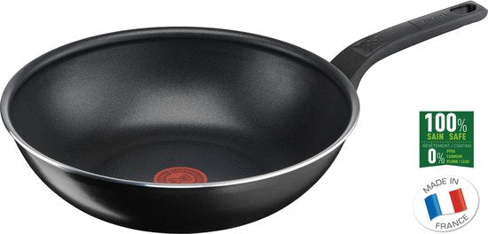 Tefal Easy Cook & Clean - Poêle wok - Ø 28 cm - Revêtement antiadhésif - Non compatible avec l'induction