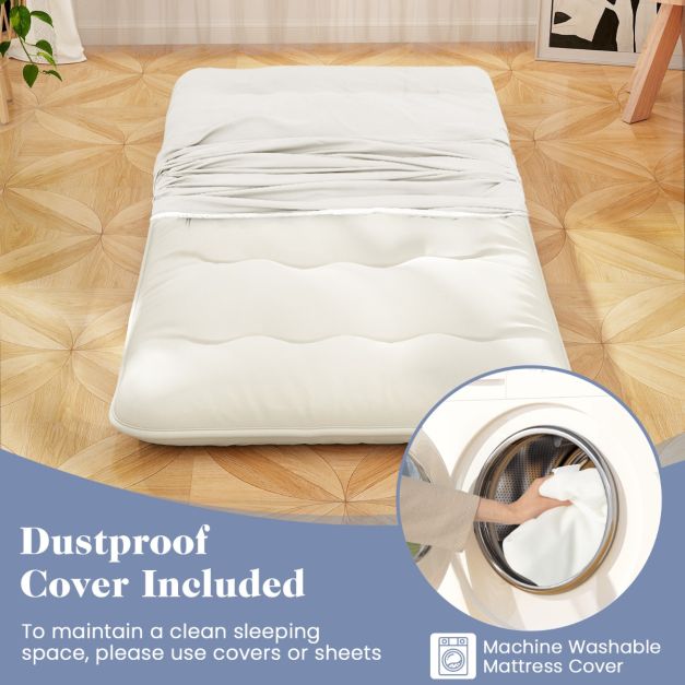 Coast Floor Mattress - Pliable - Lavable - Microfibre - 203 x 137 x 10 cm - Beige