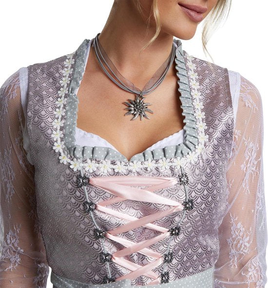 Dressforfun Midi-Dirndl Oberammergau modèle 2 XXL - déguisement costume halloween déguisement fête de carnaval déguisement fête de carnaval - 304629