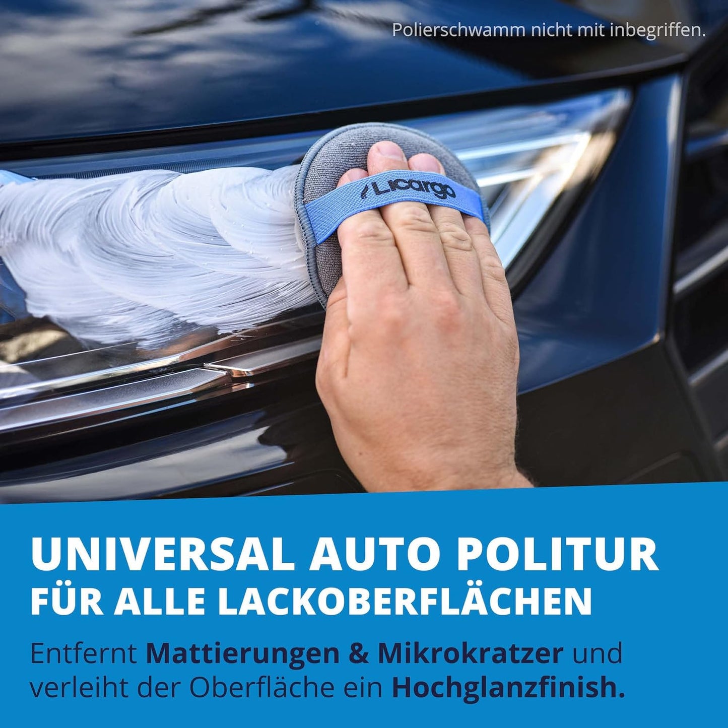 Licargo Universal Polishing Paste 150 ml - Polissage fin pour le verre acrylique, la résine époxy, la laque, le gelcoat, le chrome et le plastique - Enlève les micro-rayures et restaure la haute brillance