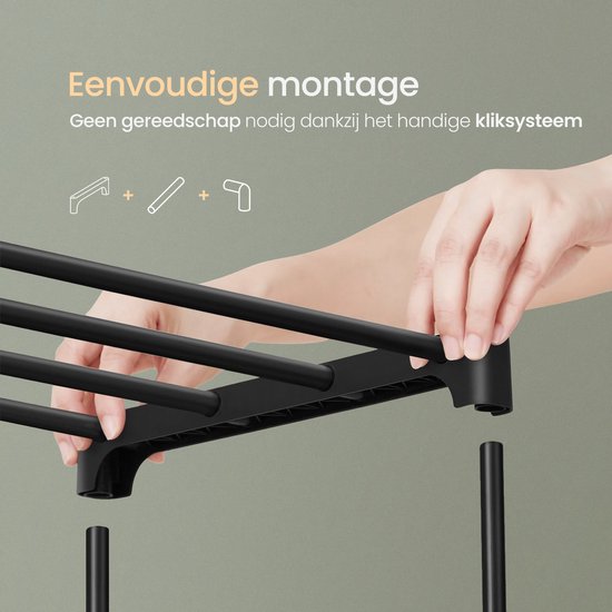 O'DADDY® Shoe Rack 3 Layers - Rack à chaussures - Système de rangement de chaussures - Armoire à chaussures - Rack à chaussures - Armoire à chaussures - Rack de rangement pour 12 à 15 paires de chaussures - Métal noir