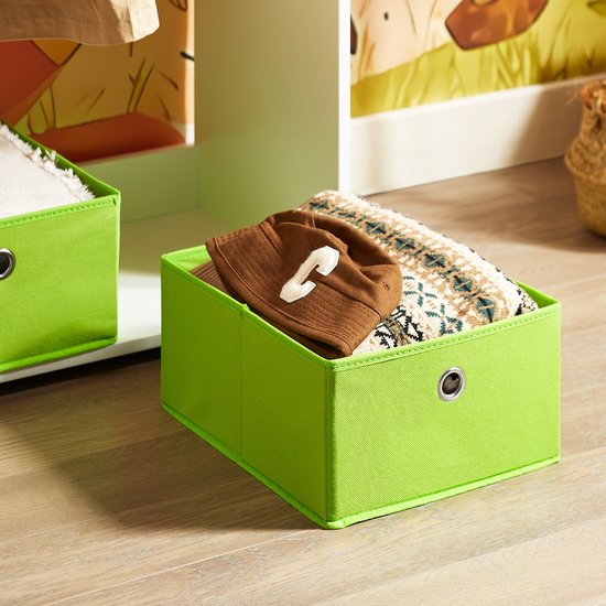 SoBuy KMB109-W Porte-vêtements pour enfants - Bois composite blanc avec rangement