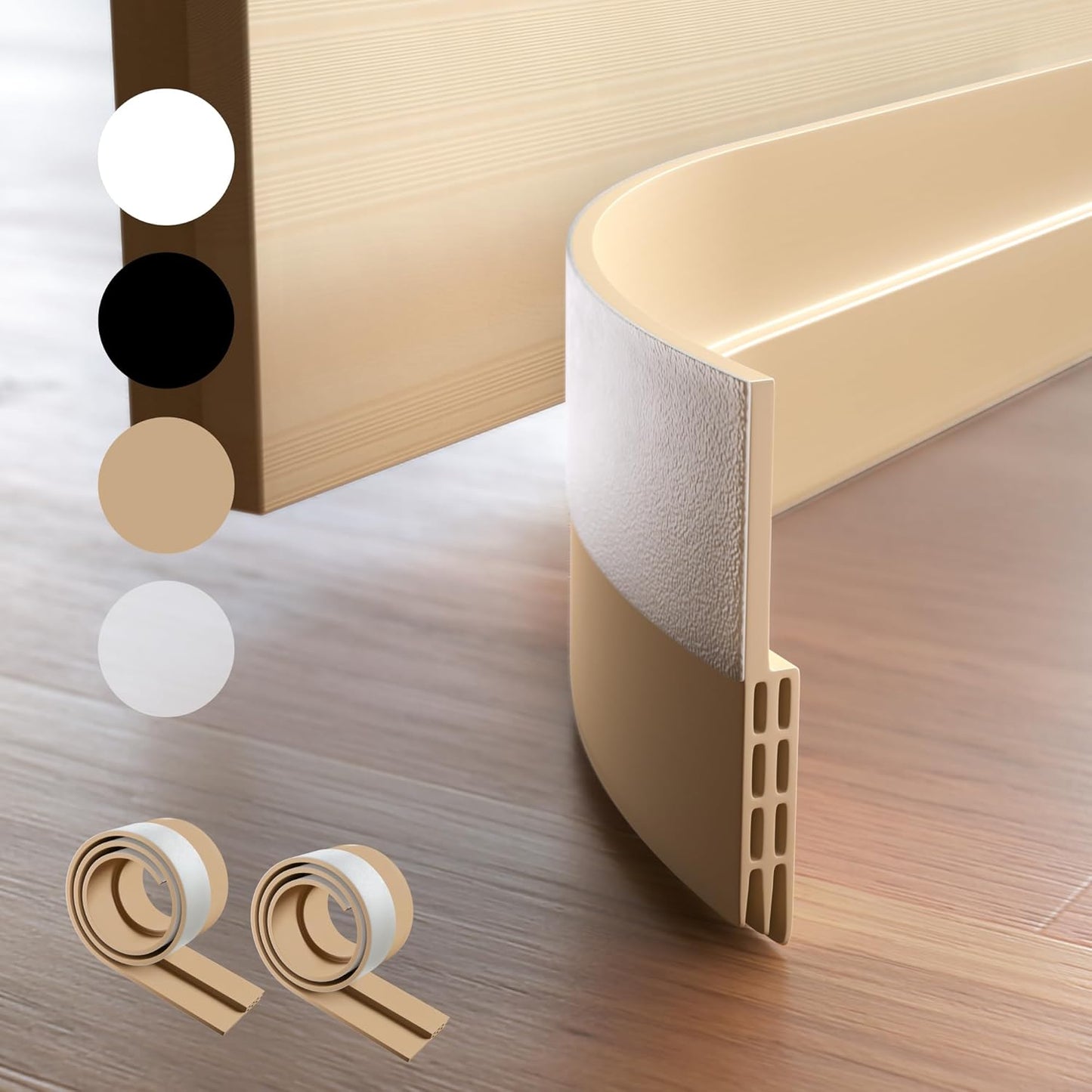 Joint de porte en silicone Five Dots - 2 pièces - Pin Wood Brown