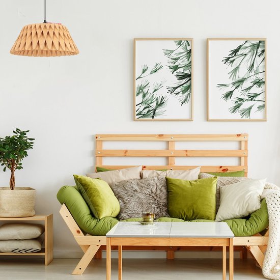 Anne Lighting - suspension - Maze - naturel - bois - Ø 46 cm - E27 - 3490E