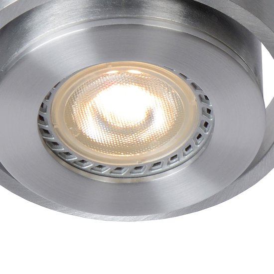 Spot de plafond Lucide LANDA - LED à intensité variable, lumière chaude - GU10 - 3x5 W 3000 K/2200 K - Chrome mat
